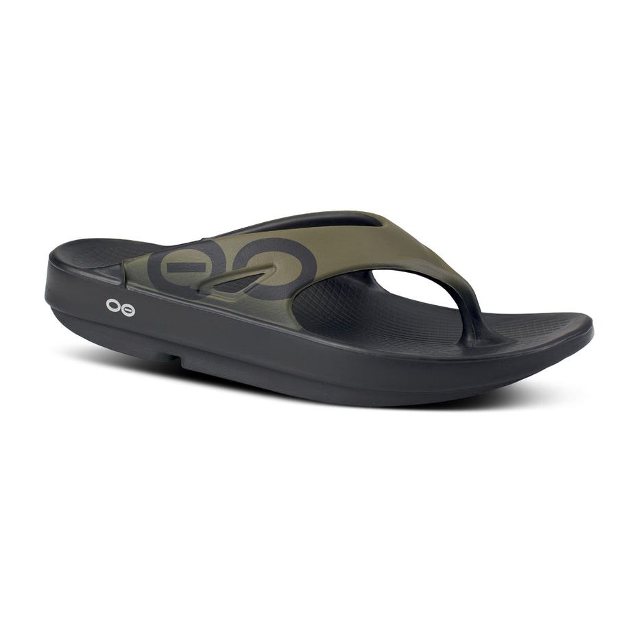 1001TACGRN_shot2_932x680_df667ac7-c7aa-4067-8058-6c198879df33 OOFOS Unisex OOriginal Sport Flip Flops in Tactical Green - Image 1