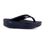 OOFOS Women's OOmega OOlala Thong Sandal in Black - Image 3