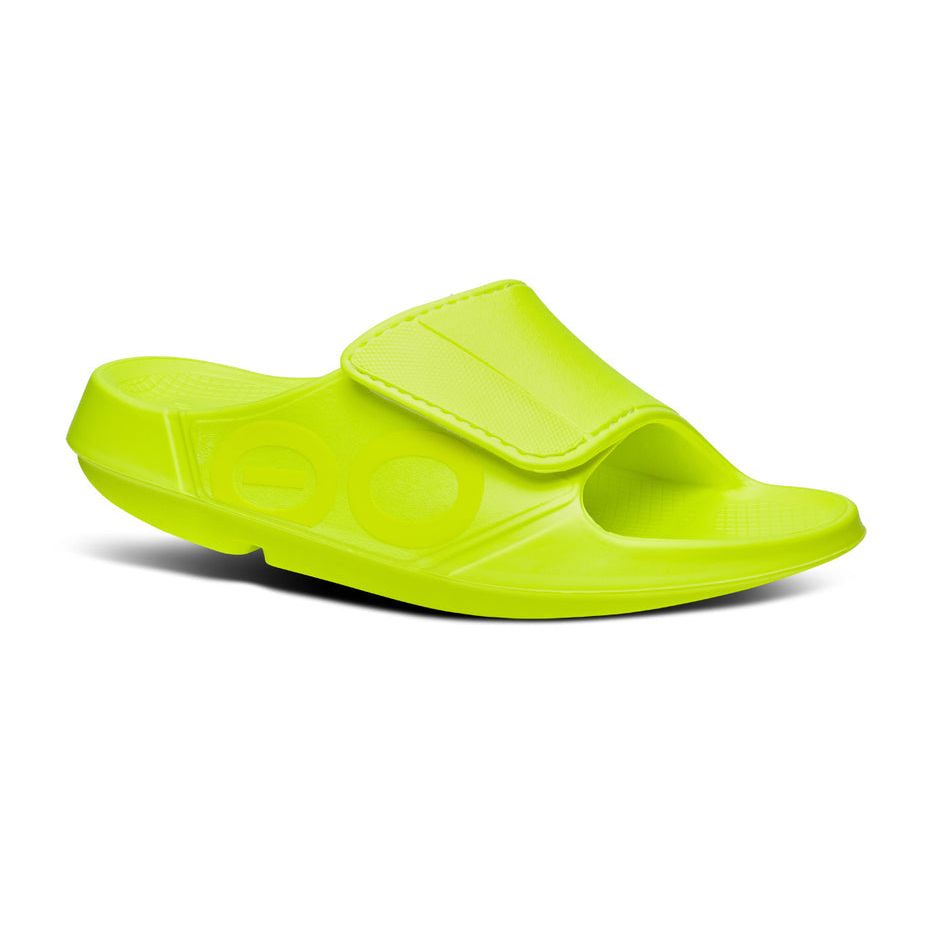 1550ELECTR_shot2_932x680_95b78c54-eeda-4c8a-b4eb-d42743a9a713 OOFOS Unisex Ooahh Sports Flex Sandals in Electro - Image 1