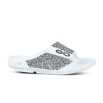 OOFOS Unisex Ooahh Sports Flex Sandals in White Labyrinth - Image 3