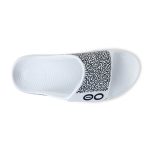 OOFOS Unisex Ooahh Sports Flex Sandals in White Labyrinth - Image 4