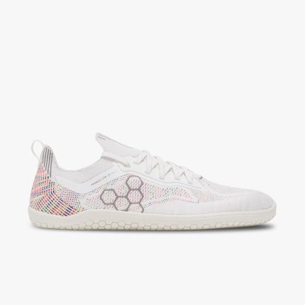 Vivobarefoot Men's Primus Lite Knit in Bright White Iridescent  Men's Footwear