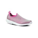 OOFOS Women's OOMG Sport Low Shoe in White Fuchsia