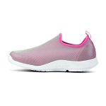 OOFOS Women's OOMG Sport Low Shoe in White Fuchsia - Image 5