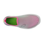 OOFOS Women's OOMG Sport Low Shoe in White Fuchsia - Image 7
