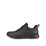 ECCO Men's Gruuv Leather Gore-Tex Sneaker | Black