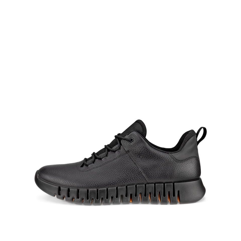 525224-01001-o_eCom ECCO Men's Gruuv Leather Gore-Tex Sneaker | Black - Image 1