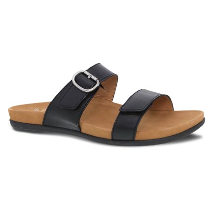 Dansko Women's Justine in Black Calf Sandal  Women's Footwear