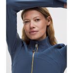 Lululemon Women's Define Cropped Jacket Nulu | Blue Twill/Gold/Gold - Image 5