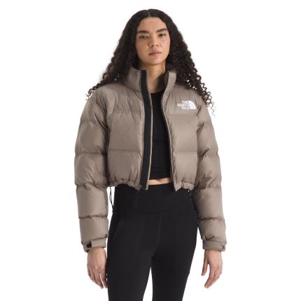 The North Face Women's Nuptse Short Jacket in Mocha Brown