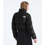 The North Face Women's Nuptse Short Jacket in TNF Black/TNF Black/Recycled Down - Image 4