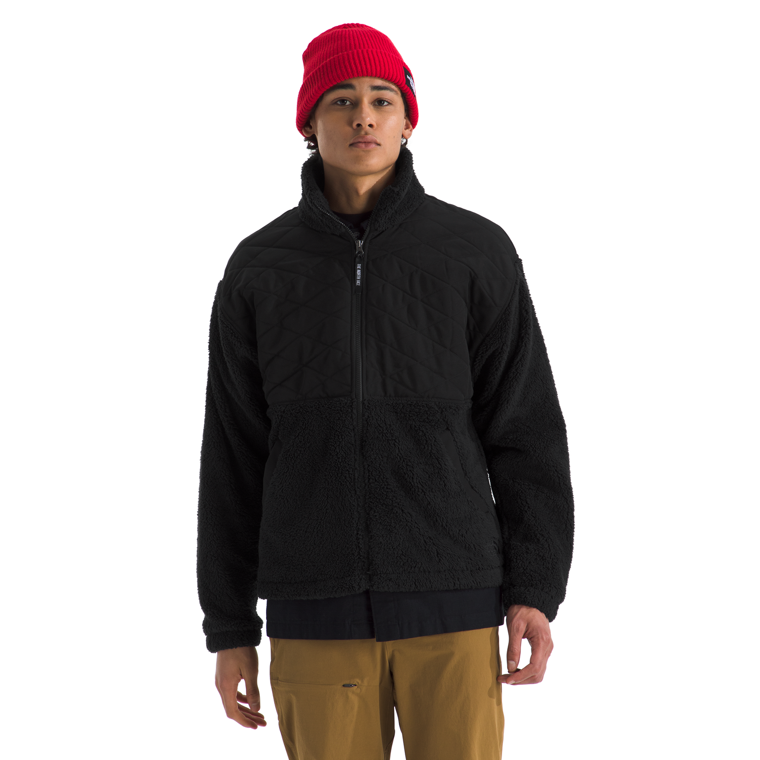 NF0A8DQ0JK3-HERO The North Face Men's Cabin Fleece Full Zip | TNF Black - Image 1