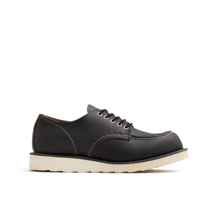 Red Wing Men's Moc Oxford in 8090 in Black Prairie Leather  Men's Boots