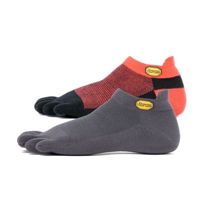 Vibram 5toe sock no show in Dark Grey/Red Black