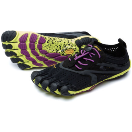 Vibram Fivefingers V-Run Toe Shoes in Black/Yellow/Purple