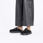 Birkenstock Boston Chunky Suede Leather in Black/Black - Image 3