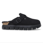 Birkenstock Women's Boston Chunky Shearling Suede Leather-Shearling in Black - Image 8