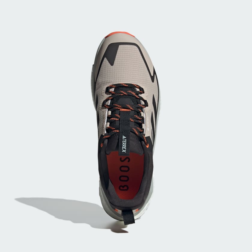 Adidas Men's Terrex Free Hiker 2.0 Low Gore-Tex in Wonder Beige Core Black Semi Impact orange - Image 3