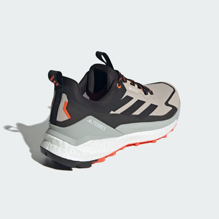 Adidas Men's Terrex Free Hiker 2.0 Low Gore-Tex in Wonder Beige Core Black Semi Impact orange - Image 6