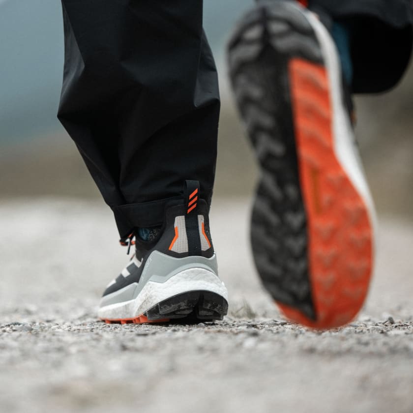 Adidas Men's Terrex Free Hiker 2.0 Low Gore-Tex in Wonder Beige Core Black Semi Impact orange - Image 10