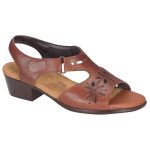 SAS Women's Sunburst Heel Strap Sandal in Chestnut
