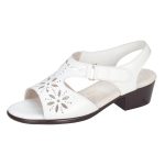 SAS Women's Sunburst Heel Strap Sandal in White - Image 3