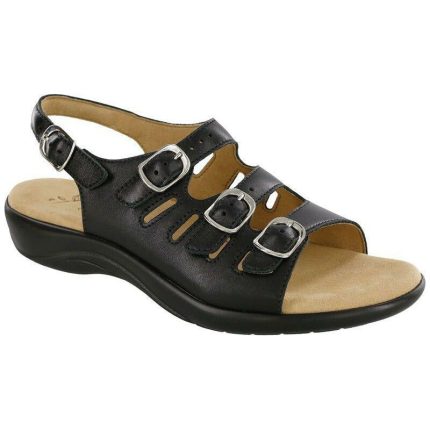SAS Women's Mystic Slingback Sandal in Black  Women's Footwear