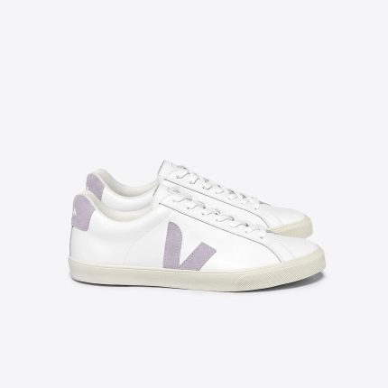 Veja Women's Esplar Leather in White Parme-Footprint USA